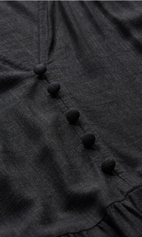 Marcia V Neck Maxi Dress - Black