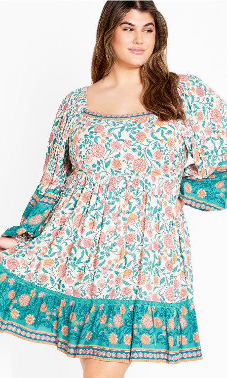Aurora Embroidery Mini Dress