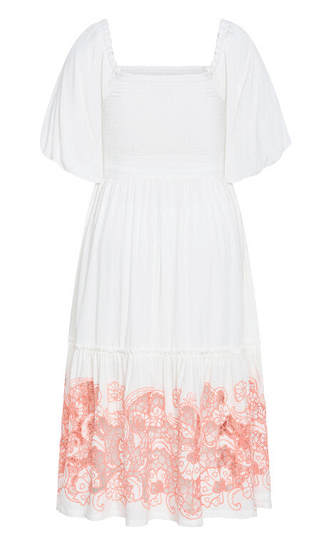 Liana Embroidered Tier Dress