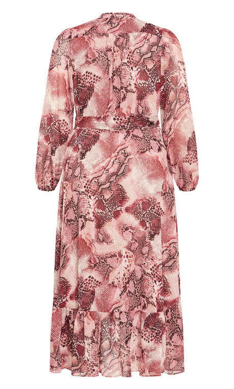 Instinct Snake Print Wrap Maxi Dress